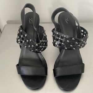 Worn once 4 inch heal platform sandals with studs. Smoke free home